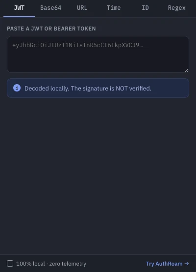 DevKit Unix timestamp converter in the Chrome popup showing ISO 8601, UTC, local time and a relative label